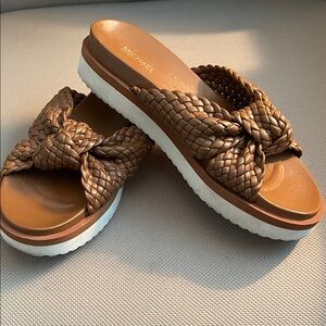Michael Kors Woven Knot Slide Sandals - 7M
